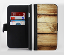 The Old Bolted Wooden Planks Ink-Fuzed Leather Folding Wallet Credit-Card Case for the Apple iPhone 6/6s, 6/6s Plus, 5/5s and 5c