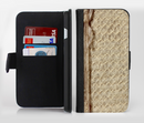 The Old Torn Fabric Ink-Fuzed Leather Folding Wallet Credit-Card Case for the Apple iPhone 6/6s, 6/6s Plus, 5/5s and 5c