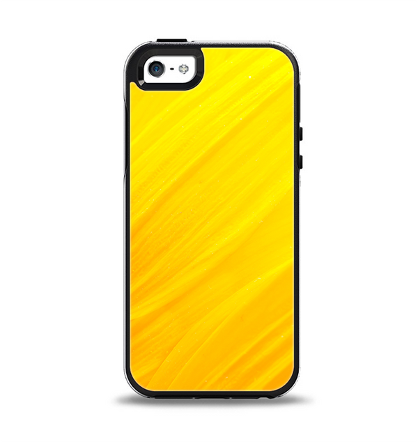The Orange Abstract Wave Texture Apple iPhone 5-5s Otterbox Symmetry Case Skin Set