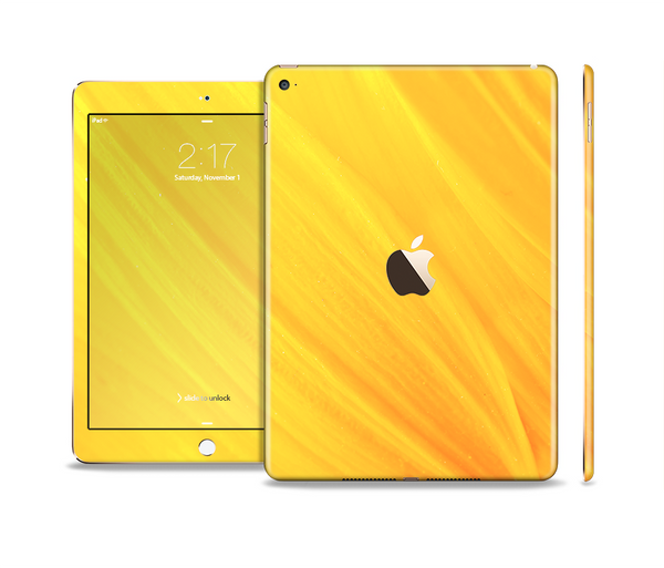 The Orange Abstract Wave Texture Skin Set for the Apple iPad Pro