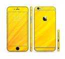 The Orange Abstract Wave Texture Sectioned Skin Series for the Apple iPhone 6s Plus