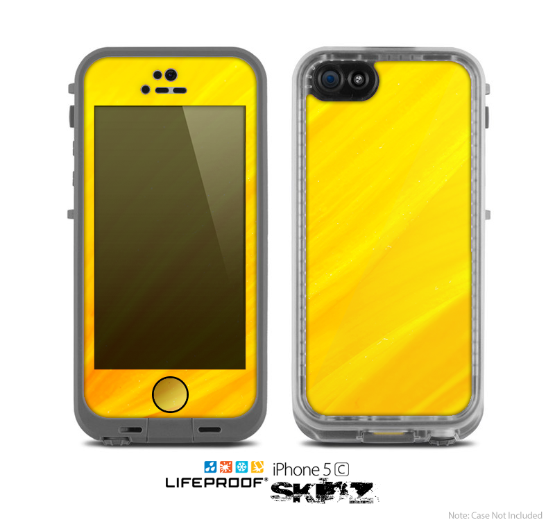 The Orange Abstract Wave Texture Skin for the Apple iPhone 5c LifeProof Case