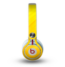 The Orange Abstract Wave Texture Skin for the Beats by Dre Mixr Headphones