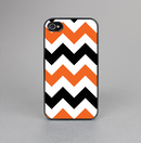 The Orange & Black Chevron Pattern Skin-Sert for the Apple iPhone 4-4s Skin-Sert Case