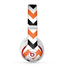 The Orange & Black Chevron Pattern Skin for the Beats by Dre Studio (2013+ Version) Headphones