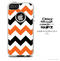 The Orange & Black Chevron Skin For The iPhone 4-4s or 5-5s Otterbox Commuter Case