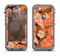The Orange & Black Hawaiian Floral Pattern V4 Apple iPhone 5c LifeProof Nuud Case Skin Set