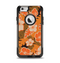 The Orange & Black Hawaiian Floral Pattern V4 Apple iPhone 6 Otterbox Commuter Case Skin Set