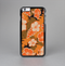 The Orange & Black Hawaiian Floral Pattern V4 Skin-Sert Case for the Apple iPhone 6 Plus