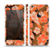 The Orange & Black Hawaiian Floral Pattern V4 Skin Set for the Apple iPhone 5