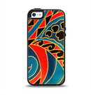 The Orange & Blue Abstract Shapes Apple iPhone 5-5s Otterbox Symmetry Case Skin Set