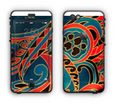 The Orange & Blue Abstract Shapes Apple iPhone 6 Plus LifeProof Nuud Case Skin Set
