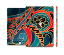 The Orange & Blue Abstract Shapes Full Body Skin Set for the Apple iPad Mini 3