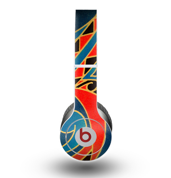 The Orange & Blue Abstract Shapes Skin for the Beats by Dre Original Solo-Solo HD Headphones