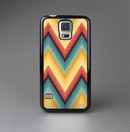 The Orange & Blue Chevron Textured Skin-Sert Case for the Samsung Galaxy S5
