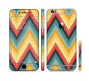 The Orange & Blue Chevron Textured Sectioned Skin Series for the Apple iPhone 6s Plus