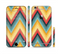 The Orange & Blue Chevron Textured Sectioned Skin Series for the Apple iPhone 6 Plus