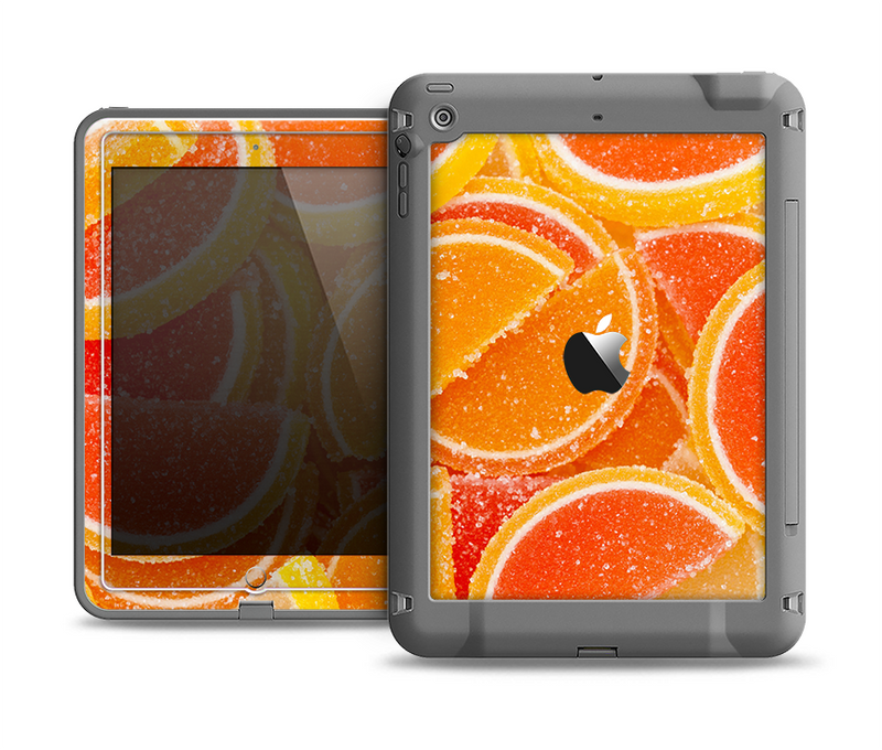 The Orange Candy Slices Apple iPad Air LifeProof Fre Case Skin Set