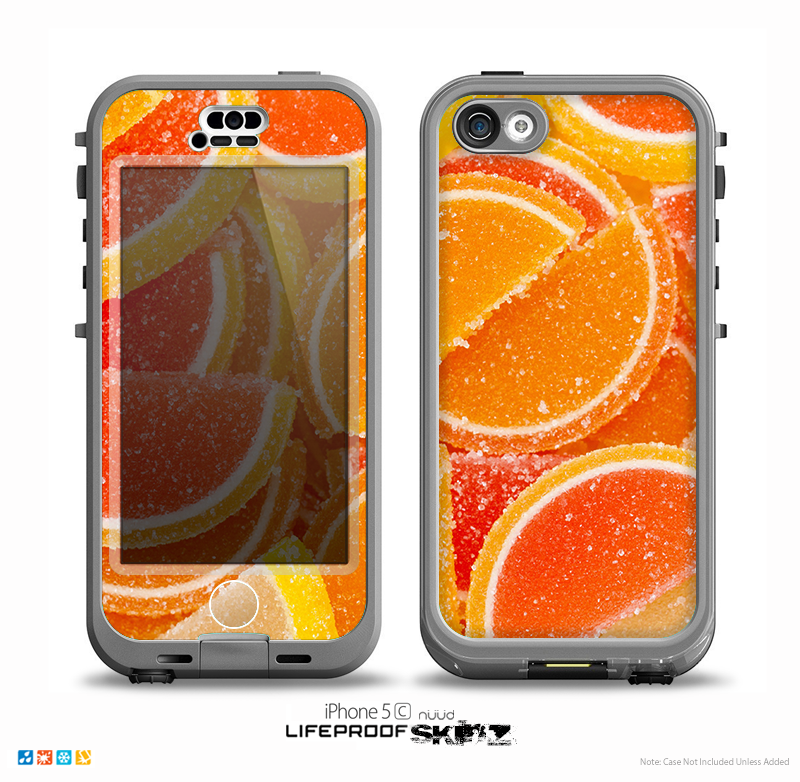 The Orange Candy Slices Skin for the iPhone 5c nüüd LifeProof Case