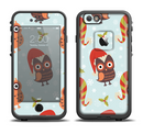 The Orange Cartoon Winter Owls Apple iPhone 6/6s LifeProof Fre Case Skin Set