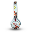 The Orange Cartoon Winter Owls Skin for the Beats by Dre Mixr Headphones