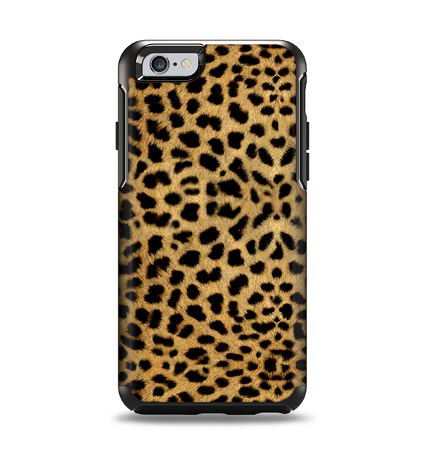 The Orange Cheetah Fur Pattern Apple iPhone 6 Otterbox Symmetry Case Skin Set