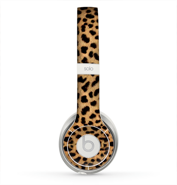 The Orange Cheetah Fur Pattern Skin for the Beats by Dre Solo 2 Headphones