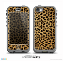 The Orange Cheetah Fur Pattern Skin for the iPhone 5c nüüd LifeProof Case