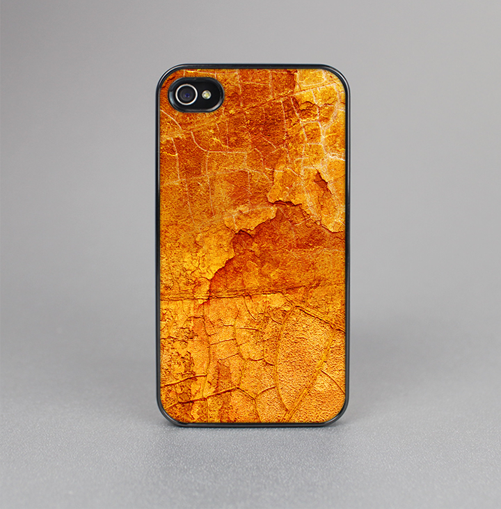 The Orange Cracked & Scratched Surface Skin-Sert for the Apple iPhone 4-4s Skin-Sert Case