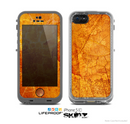 The Orange Cracked & Scratched Surface Skin for the Apple iPhone 5c LifeProof Case