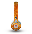 The Orange Cracked & Scratched Surface Skin for the Beats by Dre Mixr Headphones