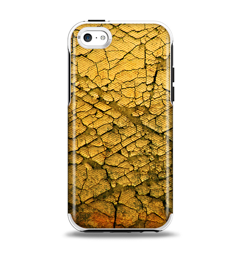 The Orange Cracked Surface Apple iPhone 5c Otterbox Symmetry Case Skin Set