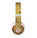 The Orange Cracked Surface Skin for the Beats by Dre Studio (2013+ Version) Headphones