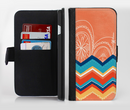 The Orange Dreamcatcher Chevron Ink-Fuzed Leather Folding Wallet Credit-Card Case for the Apple iPhone 6/6s, 6/6s Plus, 5/5s and 5c