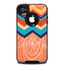 The Orange Dreamcatcher Chevron Skin for the iPhone 4-4s OtterBox Commuter Case