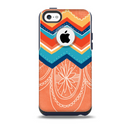 The Orange Dreamcatcher Chevron Skin for the iPhone 5c OtterBox Commuter Case