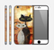 The Orange Grungy Textured Cat Skin for the Apple iPhone 6