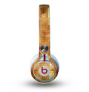 The Orange Grungy Textured Cat Skin for the Beats by Dre Mixr Headphones