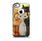 The Orange Grungy Textured Cat Skin for the iPhone 5c OtterBox Commuter Case