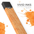 The Orange Grungy Watercolored Polka Dots - Premium Decal Protective Skin-Wrap Sticker compatible with the Juul Labs vaping device