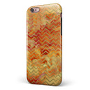 The Orange Grungy Watercolors with Chevron iPhone 6/6s or 6/6s Plus 2-Piece Hybrid INK-Fuzed Case