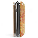 The Orange Grungy Watercolors with Chevron iPhone 6/6s or 6/6s Plus 2-Piece Hybrid INK-Fuzed Case