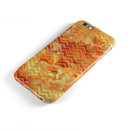 The Orange Grungy Watercolors with Chevron iPhone 6/6s or 6/6s Plus 2-Piece Hybrid INK-Fuzed Case