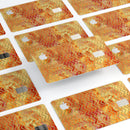 The Orange Grungy Watercolors with Chevron - Premium Protective Decal Skin-Kit for the Apple Credit Card