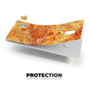 The Orange Grungy Watercolors with Chevron - Premium Protective Decal Skin-Kit for the Apple Credit Card