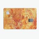 The Orange Grungy Watercolors with Chevron - Premium Protective Decal Skin-Kit for the Apple Credit Card