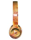 The Orange Grungy Watercolors with Chevron Full-Body Skin Kit for the Beats by Dre Solo 3 Wireless Headphones