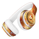 The Orange Grungy Watercolors with Chevron Full-Body Skin Kit for the Beats by Dre Solo 3 Wireless Headphones