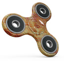 The Orange Grungy Watercolors with Chevron Full-Body Fidget Spinner Skin-Kit