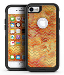 The Orange Grungy Watercolors with Chevron - iPhone 7 or 8 OtterBox Case & Skin Kits
